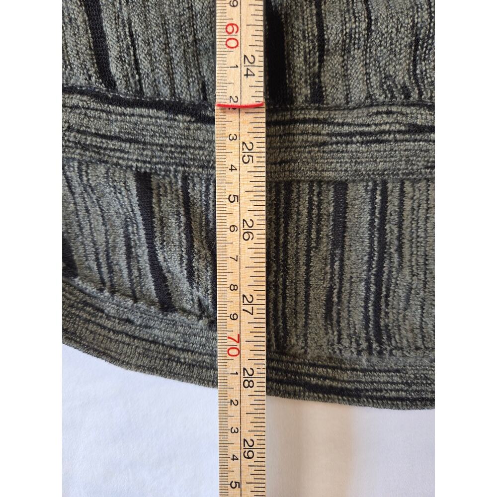 NIC+ZOE Sweater Femme 2X Light Sage Green and Black Slub Knit Cowl Neck - Picture 10 of 11